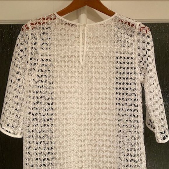 LOFT Crochet Lace 3/4 Sleeve Top - Picture 2 of 11